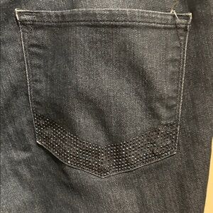 NYDJ Dark Blue Jeans with Black Embellishments